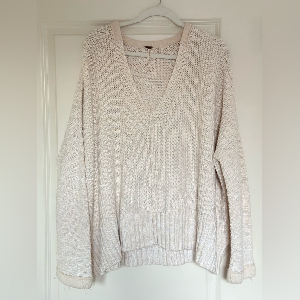 Free People Oversized Cream Sweater